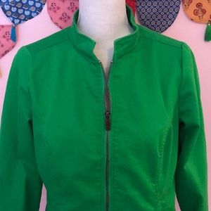 Adorable Green Zip-up Jean Jacket -Liz Claiborne